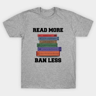 Read More, Ban Less (animals in titles version) T-Shirt